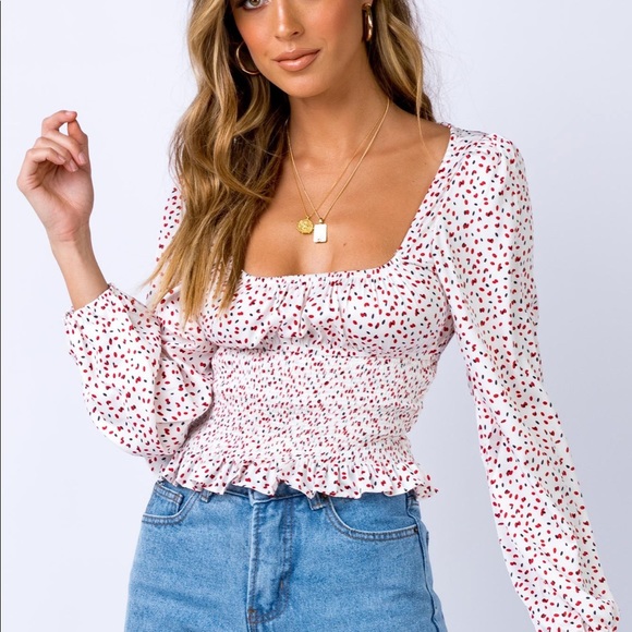 Princess Polly Long Sleeve Crop Top 
